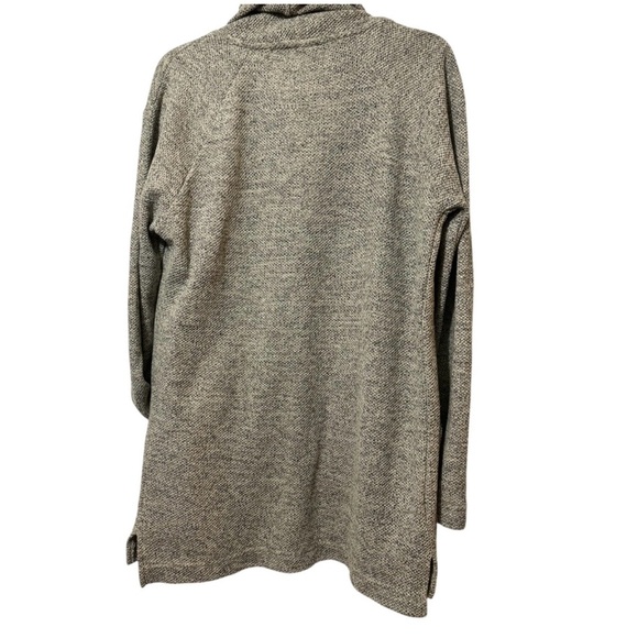 Zara Gray Cardigan with Shawl Collar and Open Front - Picture 2 of 6